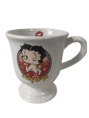 2006 Vintage Betty Boop MC/Hearst Boop Oop-A-Doop Lips 12oz. Footed Pedestal Mug